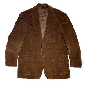 44 R Sir Walter Vtg 70s Brown Corduroy Western Mens Jacket Blazer 100% Cotton